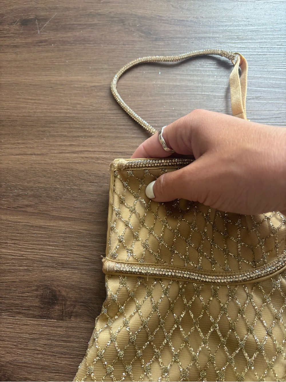 For Love and Lemons Glitter Slip Dress Gold - Picture 9 of 10